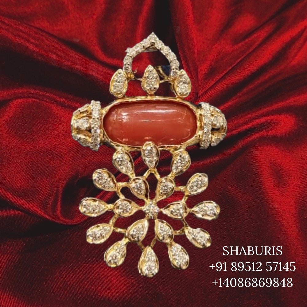 Victorian Diamond pendant gemstone jewelry polki diamond emerald neckl –  Nihira