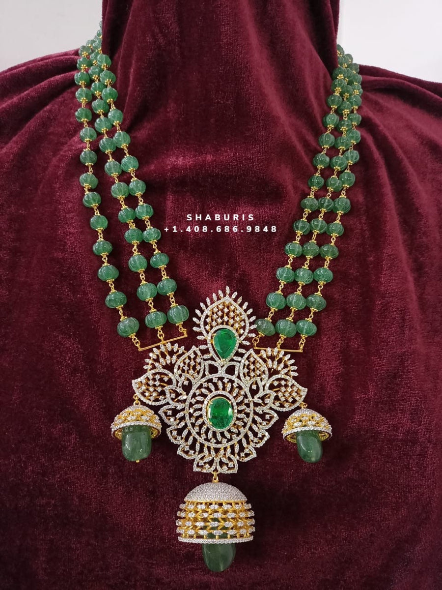 Latest emerald sales beads jewellery