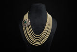 Pearl Necklace 925 silver jewelry 22k gold plated - SHABURIS