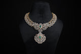 Diamond necklace Pure Silver jewelry Indian diamond Necklace silver jewelry -SHABURIS