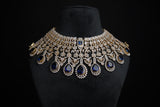 Diamond necklace changable stones Silver necklace 925 silver with 22k gold plated - Ready Stock in Hyd Store - SHABURIS