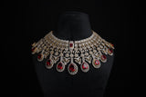 Diamond necklace changable stones Silver necklace 925 silver with 22k gold plated - Ready Stock in Hyd Store - SHABURIS