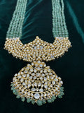 Emerald necklace silver necklace 925 silver with 22k gold plated - SHABURIS