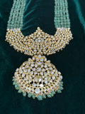 Emerald necklace silver necklace 925 silver with 22k gold plated - SHABURIS