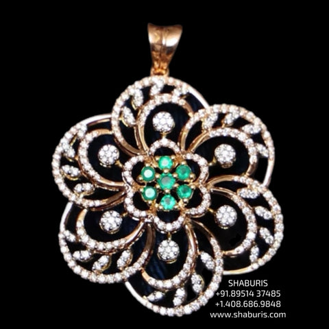 Diamond pendant,Swarovski Diamond Jewelry Designs,South Indian Jewelry,latest indian jewellery Designs -SHABURIS