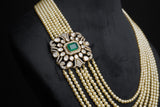 Pearl Necklace 925 silver jewelry 22k gold plated - SHABURIS