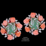 Coral jewelry,Swarovski Diamond Jhumka Jewelry Designs,South Indian Jewelry,Jhumka Earrings,Jhumki,latest indian jewellery Designs -NIHIRA