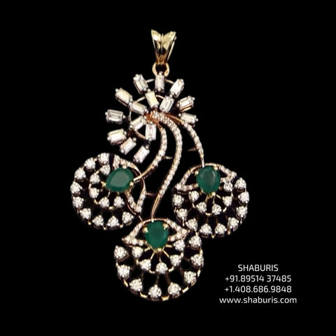 Diamond pendant,Swarovski Diamond Jewelry Designs,South Indian Jewelry,latest indian jewellery Designs -SHABURIS