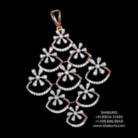 Diamond pendant,Swarovski Diamond Jewelry Designs,South Indian Jewelry,latest indian jewellery Designs -SHABURIS