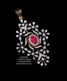 Diamond pendant,Swarovski Diamond Jewelry Designs,South Indian Jewelry,latest indian jewellery Designs -SHABURIS