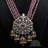 Polki necklace diamond necklace 925 silver with 22k gold plated- SHABURIS