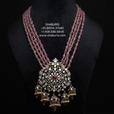 Polki necklace diamond necklace 925 silver with 22k gold plated- SHABURIS