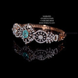 emerald Bangles - Diamond Bangles - 925 Silver Jewelry - 22ct Gold Plated - CZ Bangles - South indian diamond Bangles design