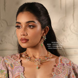 Cocktail necklace silver necklace 925 silver with 22k gold plated - Ready Stock in Hyd Store - SHABURIS