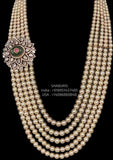 South Sea Pearl necklace Mens jewelry unisex jewelry Pure Silver jewelry Indian diamond Necklace - Ready Stock in Hyd Store - SHABURIS