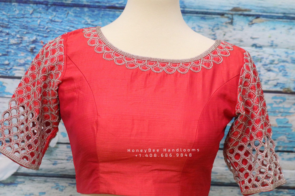 Shop Online Yellow Handwork Designer Blouse : 128152 -