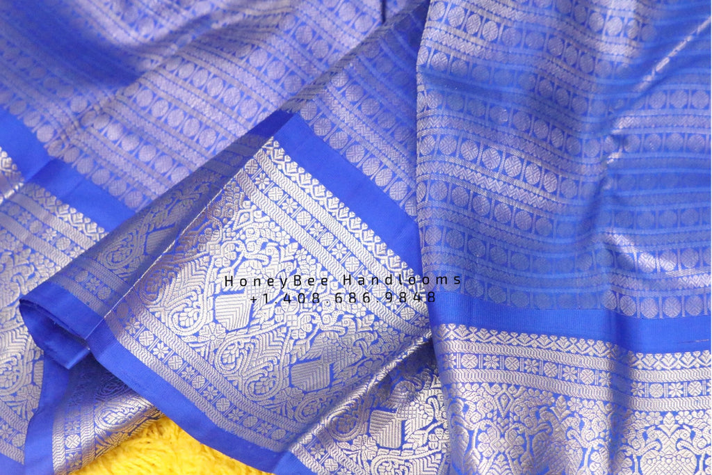 ₹1500 kanjivaram pattu silk pure gold and silver zari weaving saree |  Wedding fabric, Zari, Contrast blouse