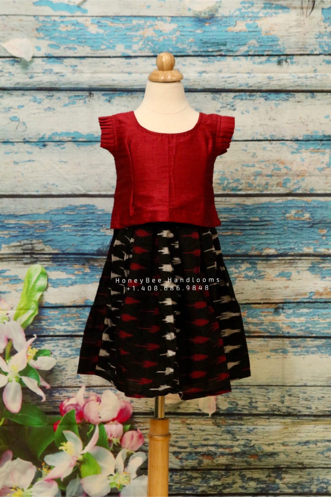 Baby Frock from Katan silk – Kalas Couture