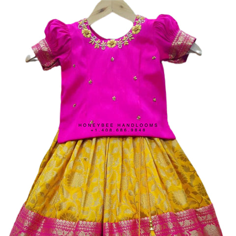 Indian Kids Pavada | New Born Pattu Langa | New Born Girl Pavada | New Born Baby Girl Dress | Indian Kids Girl Dress | Indian girls Dress |