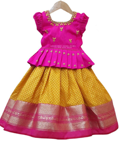 Pink Fancy Baby Girl - Designer Pattu Frock, 3 Months To 2 Years at Rs 500  in Tiruchirappalli