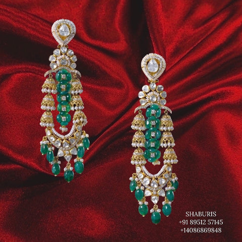 Pilki jhumka,polki diamond jhumka,Pure silver jhumka ,gold jewelry ,diamond jewelry designs -SHABURIS