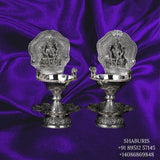 Pure Silver Diya,Indian Pooja Articles,Pure silver articles indian,indian pooja samagri,silver articles,diya lamps silver- NIHIRA - SHABURIS