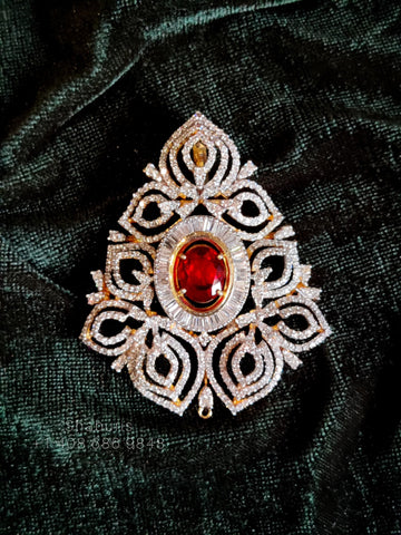 Swarovski pendant,swarovski chain,sabyasachi jewelry inspired Traditional indian Jewelery,Polki haram,Pure silver jewelry-NIHIRA