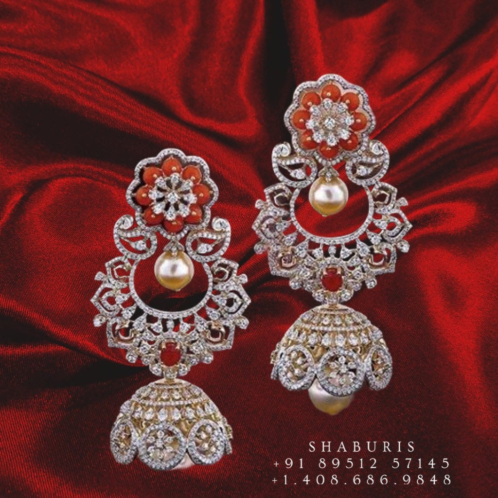 Diamond Replica Design Jhumkas – Chickpet Sarees