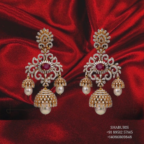 Price : 1499 diamond finish jhumkas #earring #jhumkas #earings #earringswag  #earrings #chandbaliearrings #chandbali #chandbalis… | Instagram