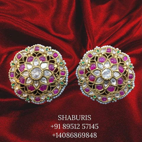 Buy Traditional South Indian Impon Stone Earrings for Wedding