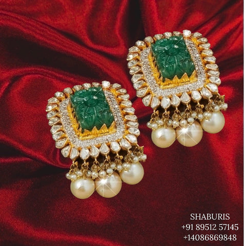 Diamond Jhumka,diamond chandbali,diamond earrings indian,detatchable diamond jhumka,swarovski diamond jhumka,chandbali earrings,silver