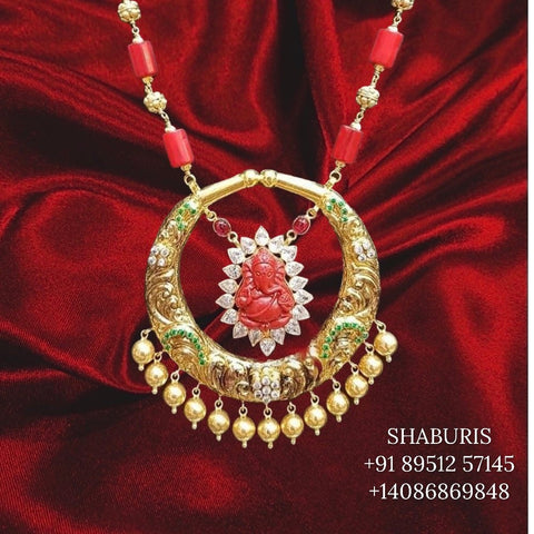 Coral necklace bead jewelry gemstone jewelry polki diamond emerald necklace pure silver jewelry south indian gold jewelry sets -SHABURIS