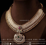 Ravvala necklace diamond necklace ancient indian jewelry pure silver jewelry indian wedding Jewelry diamond necklace -NIHIRA-SHABURIS